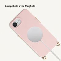 Selencia Rivièra MagSafe Backcover met afneembare haakjes Apple iPhone 17e / 16e - Sorbet Pink