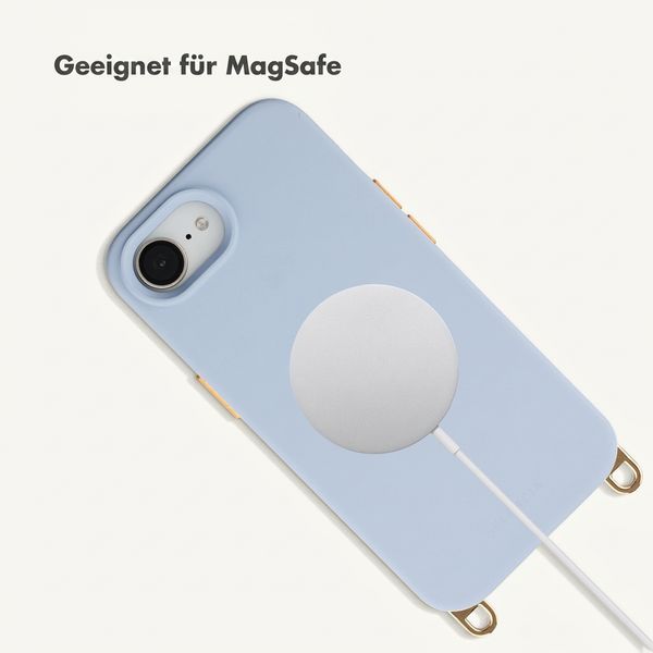 Selencia Rivièra MagSafe Backcover met afneembare haakjes Apple iPhone 17e / 16e - Powder Blue