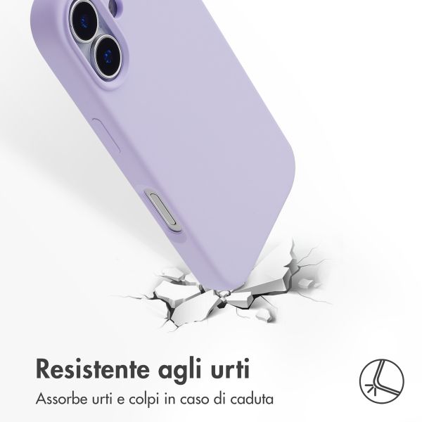 Accezz Cover in silicone liquido con MagSafe Apple iPhone 17 - Viola