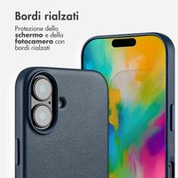 Accezz Cover in Pelle con MagSafe Apple iPhone 16 - Nightfall Blue