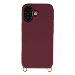 Selencia Cover posteriore Rivièra con MagSafe con ganci rimovibili Apple iPhone 16 - Bold Burgundy