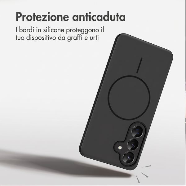 imoshion Cover posteriore Color con Thin MagSafe Ring Samsung Galaxy S25 / S24 - Nero