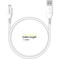Accezz Cavo da Lightning a USB - Certificato MFI - 1 metro - Bianco