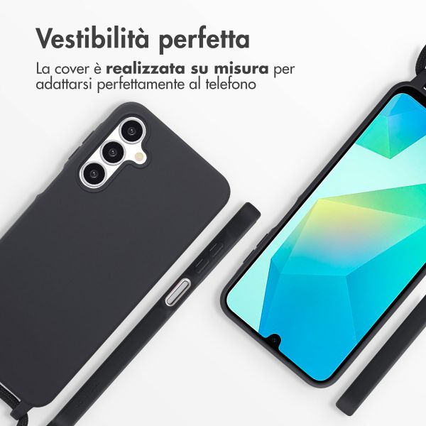 imoshion Cover in Silicone con Cordino Samsung Galaxy A16 - Nero