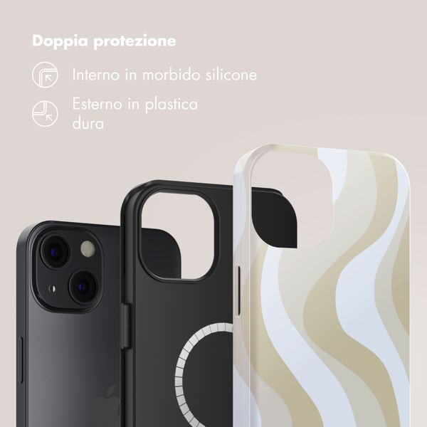 Selencia Cover posteriore Vivid con MagSafe Apple iPhone 13 - Desert Waves Beige