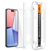 Spigen Vetro temperato GLAStR EZ Fit, confezione da 2 + Applicatore Apple iPhone 15 Pro