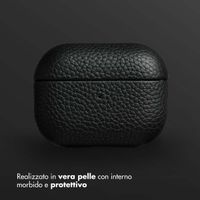 Accezz Cover in vera pelle  Apple AirPods Pro 2 - Nero