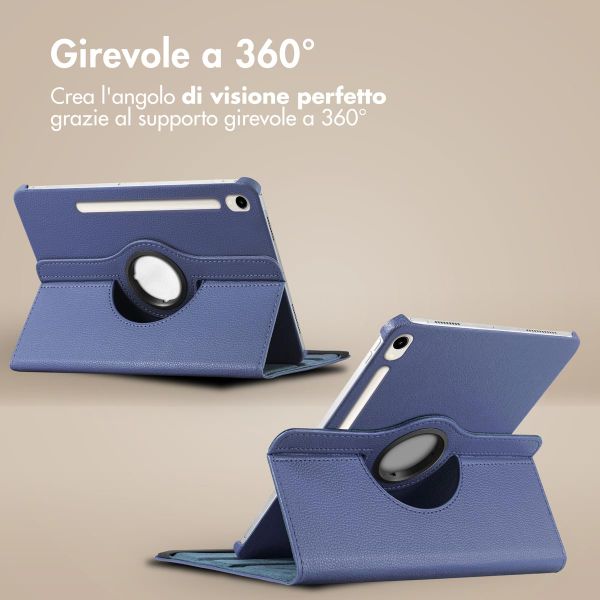 imoshion Cover Girevole a 360° Samsung Galaxy Tab S9 11.0 pollici / S10 Lite / S10 FE / S9 FE 10.9 pollici - Blu scuro