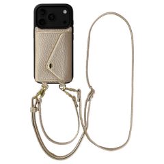 Selencia Cover per telefono Sera con cordino e portacarte a busta Apple iPhone 18 Pro / 17 Pro - Champagne