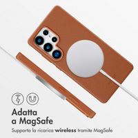 Accezz Cover in Pelle con MagSafe Samsung Galaxy S25 Ultra - Sienna Brown