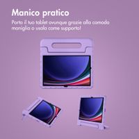 imoshion Cover Posteriore Kidsproof con Maniglia Samsung Galaxy Tab S11 / S9 11.0 pollici / S10 Lite / S10 FE / S9 FE 10.9 pollici - Lilla