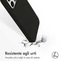 Accezz Cover in silicone liquido con MagSafe Apple iPhone 14 Pro Max - Nero