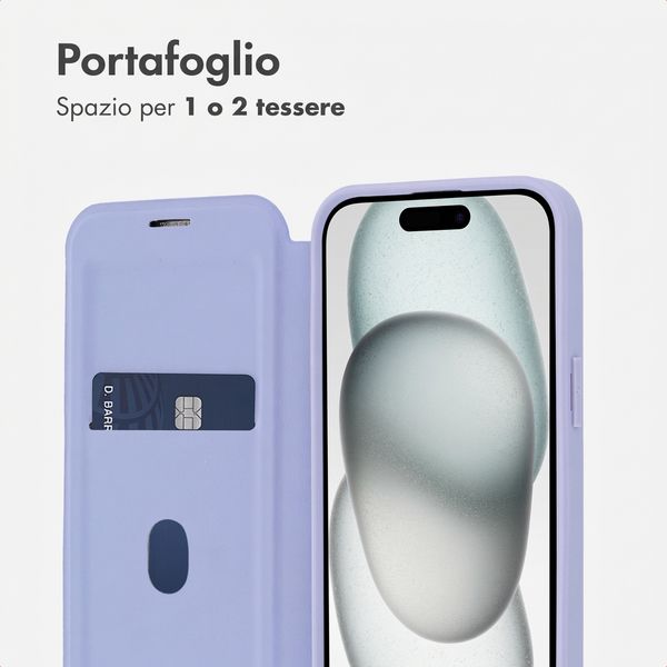 imoshion Bookcase trasparente con MagSafe Apple iPhone 15 - Lilla