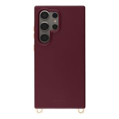Selencia Cover posteriore Rivièra con MagSafe con ganci rimovibili Samsung Galaxy S24 Ultra - Bold Burgundy