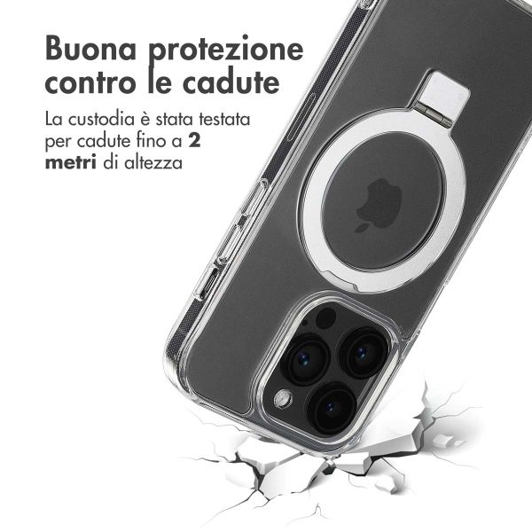 Accezz Cover con anello e supporto con MagSafe Apple iPhone 14 Pro - Trasparente