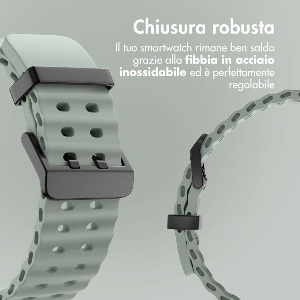 imoshion Cinturino Ocean in silicone Samsung Galaxy Watch Ultra (2024/2025) - Grayish Green