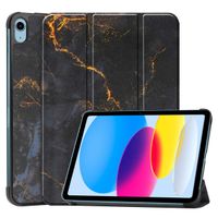 imoshion Cover Trifold Design Apple iPad 11 (2025) 11 pollici A16 / iPad 10 (2022) 10.9 pollici - Black Marble