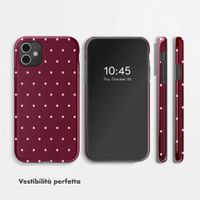 Selencia Cover Posteriore Vivid Apple iPhone 11 - Happy Dots Burgundy