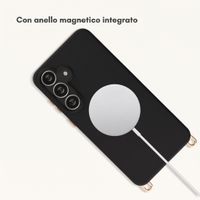 Selencia Cover posteriore Rivièra con MagSafe con ganci rimovibili Samsung Galaxy S25 FE - Velvet Black