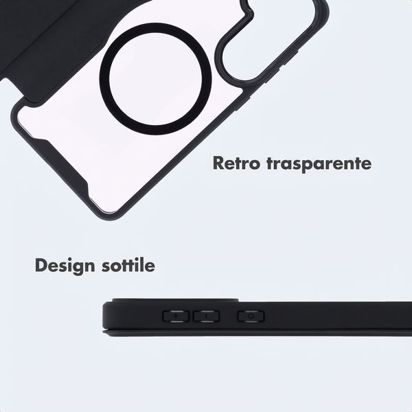 imoshion Bookcase trasparente con MagSafe Samsung Galaxy A57 (5G) - Nero