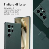 Accezz Cover in pelle 2 in 1 con MagSafe Samsung Galaxy S24 Ultra - Cedar Green