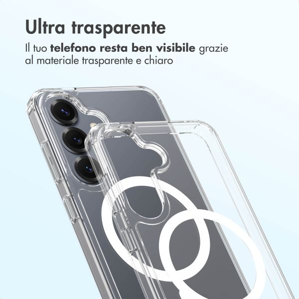 Accezz Cover posteriore Xtreme Impact con MagSafe Samsung Galaxy S25 - Trasparente
