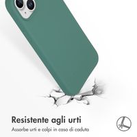 Accezz Cover in silicone liquido con MagSafe Apple iPhone 15 Plus - Verde scuro