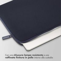 Accezz Cover per laptop 13-14 pollici - Laptopsleeve - Blu