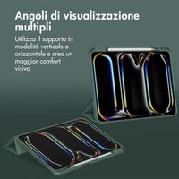 Accezz Cover a libro in silicone Smart Apple iPad Pro 13 (2025) M5 / (2024) M4 - Verde scuro