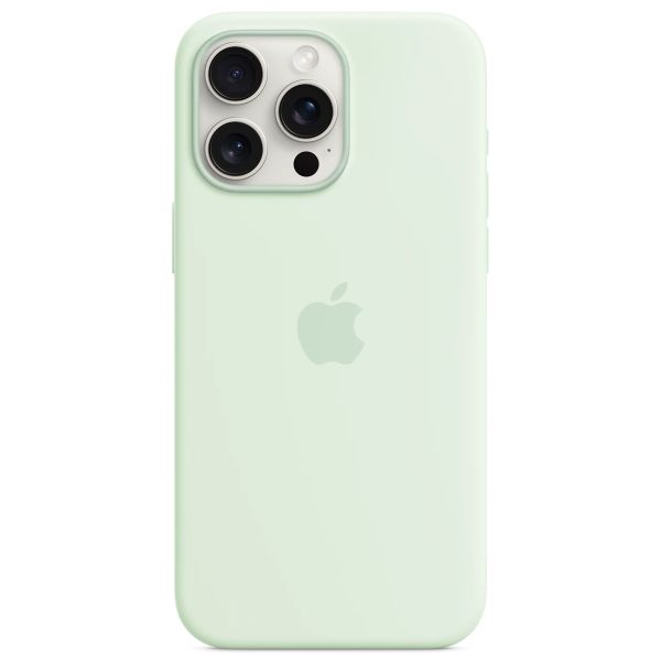 Apple Cover Posteriore in Silicone con MagSafe Apple iPhone 15 Pro Max - Soft Mint