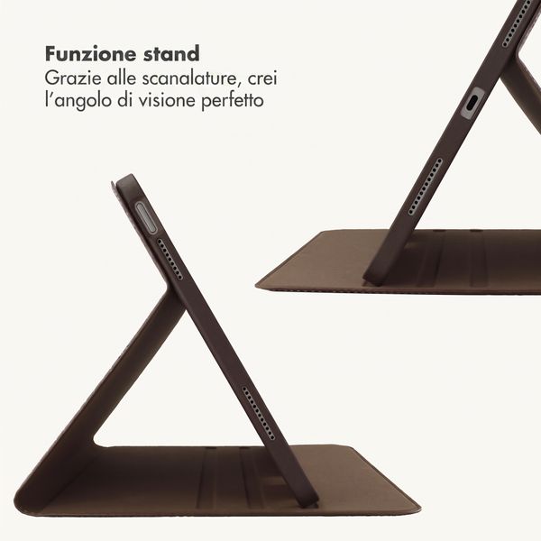 Selencia Custodia a libro Croco Apple iPad Air 11 pollici (2026) M4 / (2025) M3 / (2024) M2 / Air 5 (2022) / Air 4 (2020) - Choco Brown