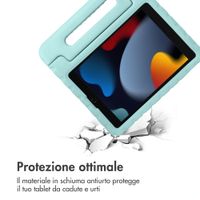imoshion Cover Posteriore Kidsproof con Maniglia Apple iPad 9 (2021) 10.2 pollici / iPad 8 (2020) 10.2 pollici / iPad 7 (2019) 10.2 pollici - Soft Blue