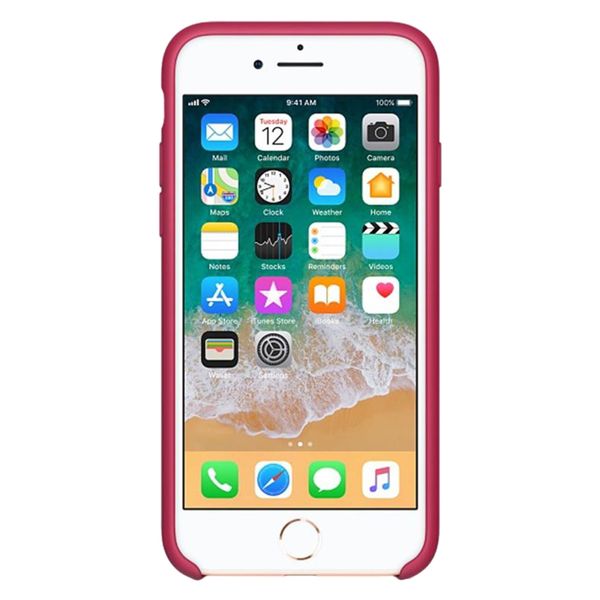 Apple Cover in Silicone Apple iPhone SE (2022 / 2020) / 8 / 7 - Rose Red