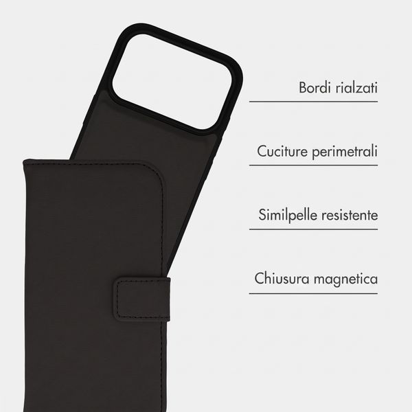 imoshion Cover a libro di lusso 2-in-1 rimovibile Apple iPhone 18 Pro Max / 17 Pro Max - Nero