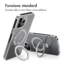 Accezz Cover con anello e supporto con MagSafe Apple iPhone 13 Pro Max - Trasparente