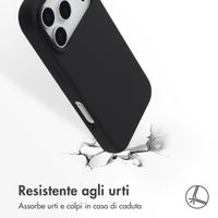 Accezz Cover in silicone liquido con MagSafe Apple iPhone 17 Pro - Nero