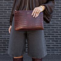 Selencia Cover per laptop Croco 11 pollici - Burgundy
