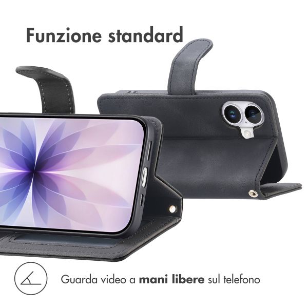 imoshion Cover a libro con Cordino Apple iPhone 17 - Nero