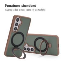 Accezz Cover con anello e supporto con MagSafe Samsung Galaxy S26 - Marrone
