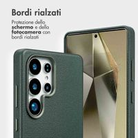 Accezz Cover in pelle 2 in 1 con MagSafe Samsung Galaxy S25 Ultra - Cedar Green