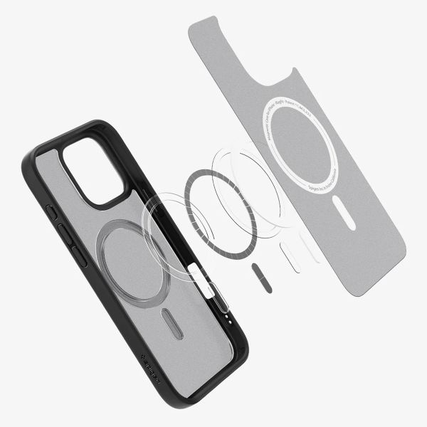 Spigen Cover Posteriore Ultra Ibrida con MagSafe Apple iPhone 16 Pro Max - Frost Black