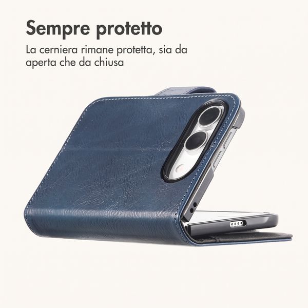 imoshion Cover a libro di Lusso Apple iPhone Duo - Blu scuro