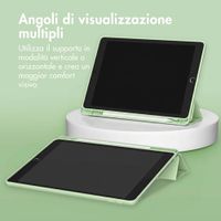 Accezz Cover a libro in silicone Smart Apple iPad 9 (2021) 10.2 pollici / iPad 8 (2020) 10.2 pollici / iPad 7 (2019) 10.2 pollici - Verde chiaro