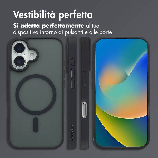 imoshion Cover posteriore Color Guard con MagSafe Apple iPhone 16 - Nero