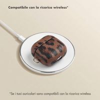 Selencia Cover Sabi stampa pantera  Apple Airpods 4 - Mocha Brown