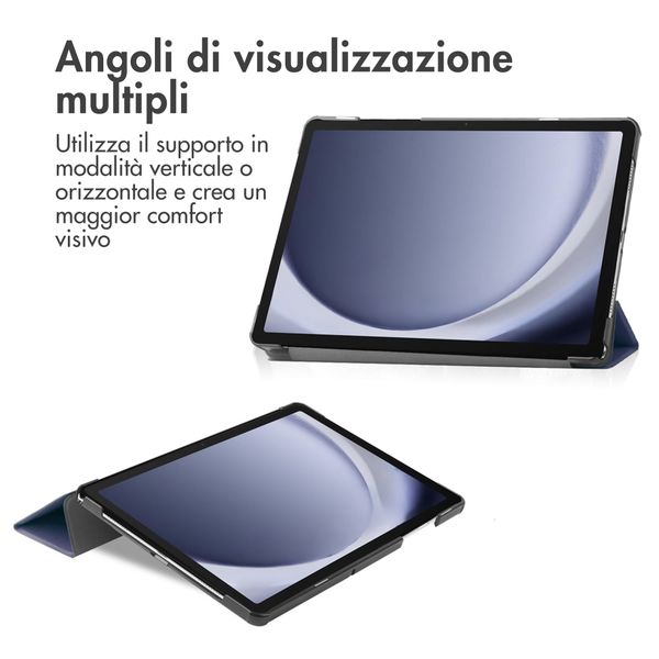 imoshion Cover a libro Trifold Samsung Galaxy Tab A9 Plus - Blu scuro