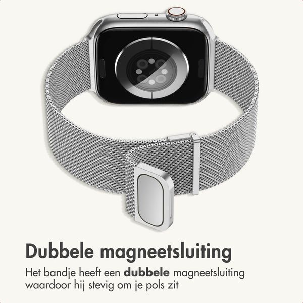 imoshion Milanees magnetisch bandje Apple Watch | 44/45/46/49 mm - Zilver