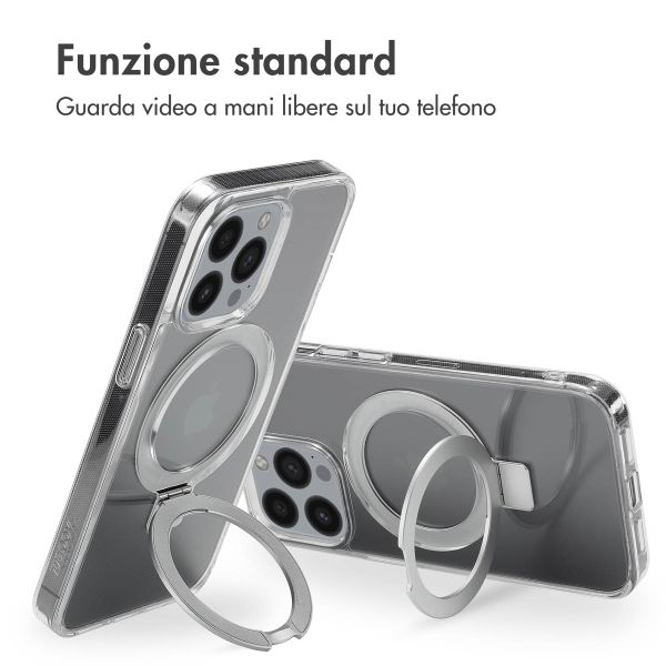 Accezz Cover con anello e supporto con MagSafe Apple iPhone 13 Pro - Trasparente
