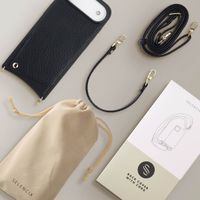 Selencia Cover per telefono Nova con cordino e portacarte Apple iPhone Air - Nero