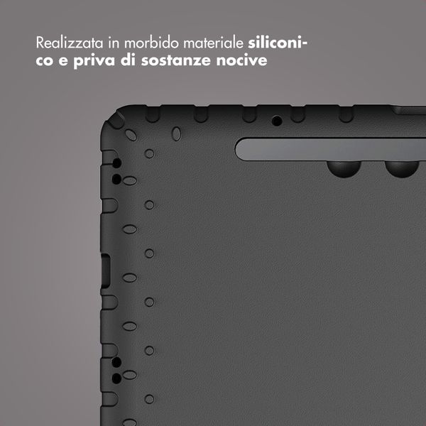 imoshion Cover Posteriore Kidsproof con Maniglia Samsung Galaxy Tab S11 / S9 11.0 pollici / S10 Lite / S10 FE / S9 FE 10.9 pollici - Nero